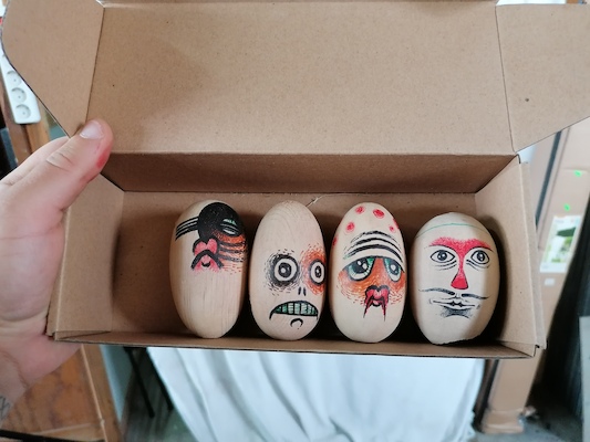 Marionetas de Vara - Dom Barom e Madame Arame Marionetas de Vara - Dom Barom e Madame Arame